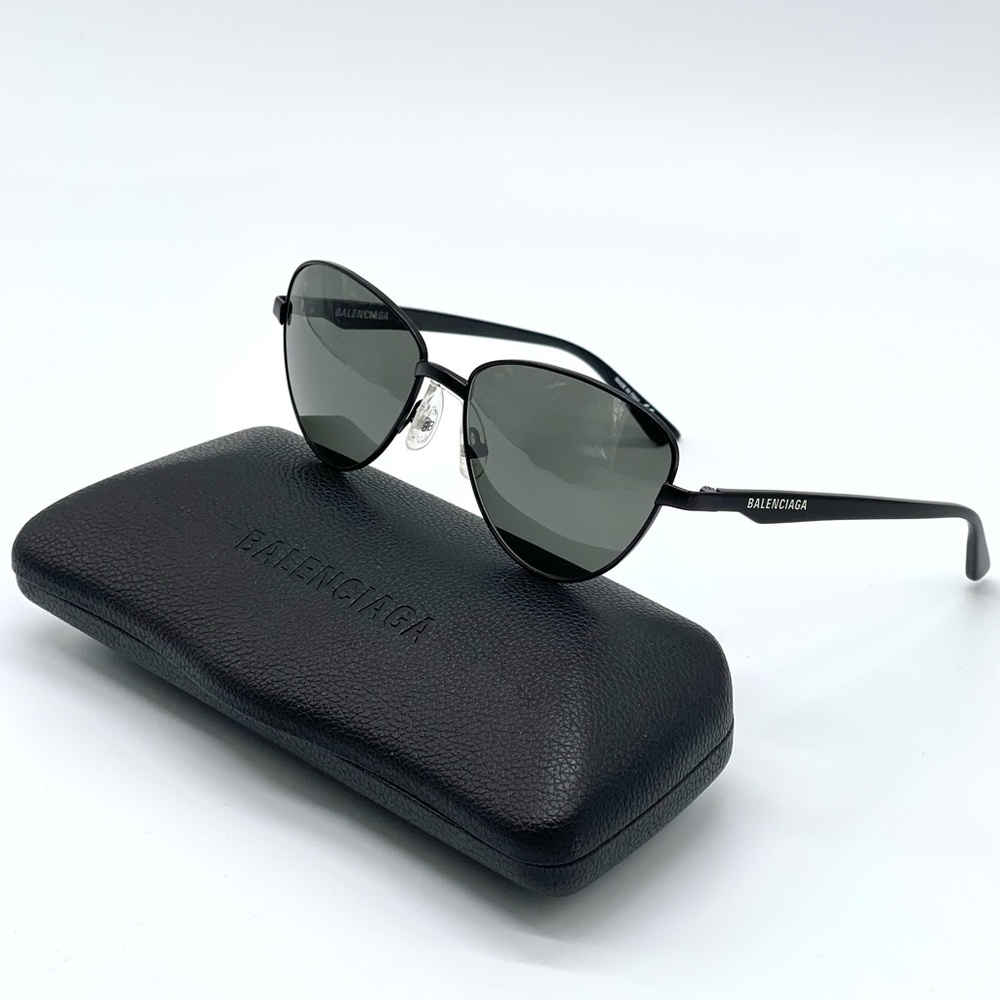 NEW BALENCIAGA BB0011S 001 BALCK SUNGLASSES - Picture 5 of 15